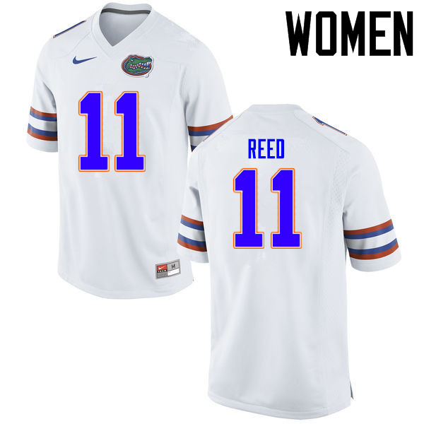 Women Florida Gators #11 Jordan Reed College Football Jerseys Sale-White - Click Image to Close